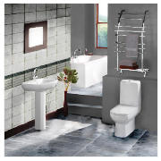 This Annonay Standard left-hand shower/bath suite has an acrylic bath with a glass shower screen wit