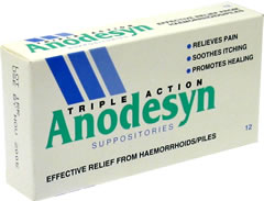 Anodesyn Suppositories 12x