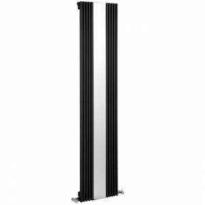 Unbranded Anthracite Designer Radiator With Mirror 1600 x