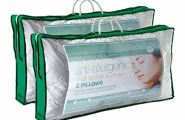 High quality anti-allergy pillows - and fantastic value too, as when you buy these two pairs youll SAVE 68 off MRP! These sumptuous pillows are packed with supremely soft and comfortable duck feather and down. Theyve also been anti-allergy treated, 