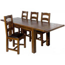 Antibes 5ft dark oak dining set furniture