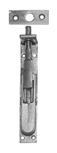 Antique flush bolt, measures 203x25mm