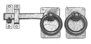 Antique gate latch set. The latch measures 203mm