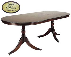 Beautifully hand finished extendable pedestal tables. Real wood veneered. Polished wood top. Twin or
