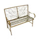 This metal Rose Bench has a delicate design with a robust frame.