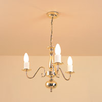 Antwerp Three Light Pendant Brass Finish