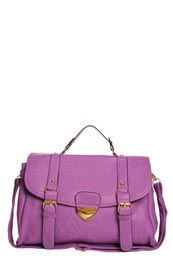 Unbranded Anya Gold Clasp Trim Large Satchel