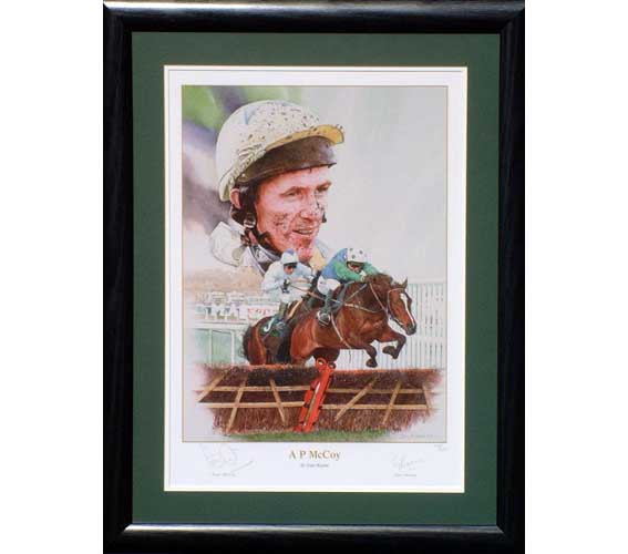 Unbranded AP McCoy signed and framed limited edition print