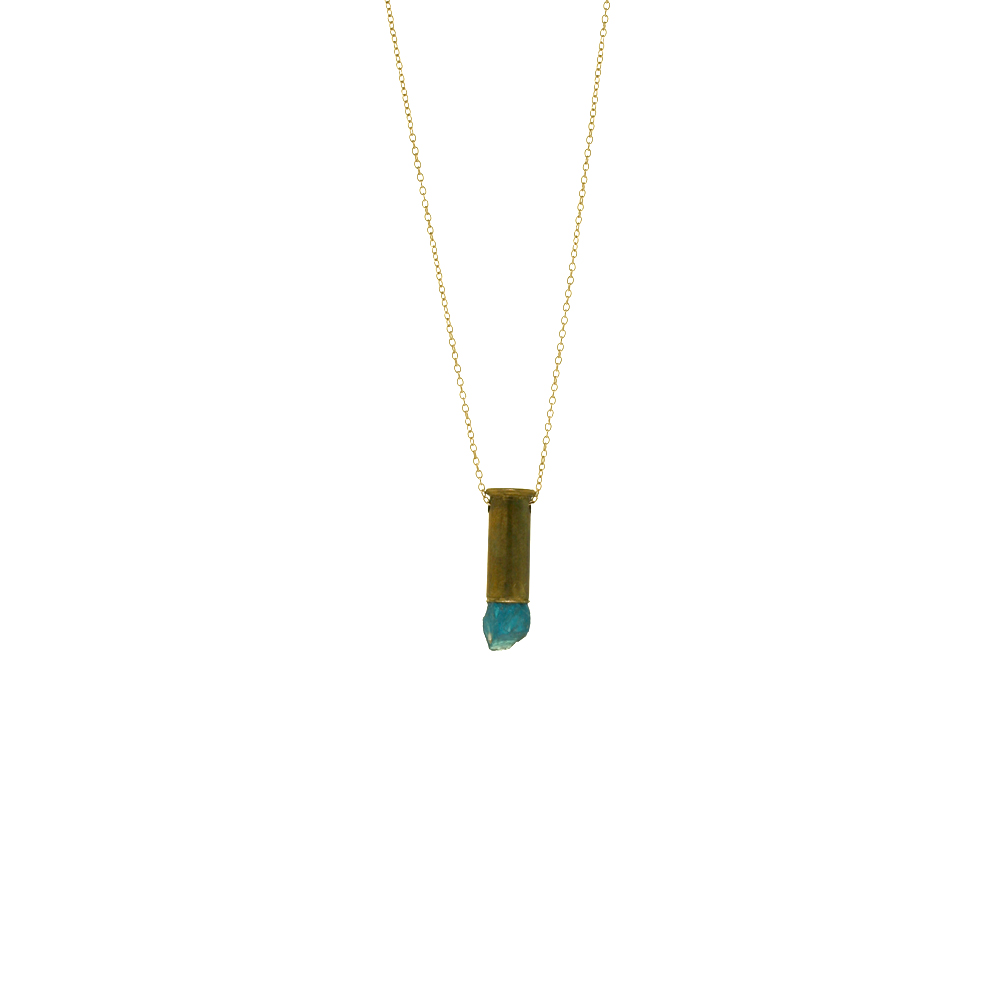 Unbranded Apatite Bullet Necklace - Gold