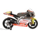 Minichamps has released a 1/12 replica of the Aprilia 250CCM used by Valentino Rossi in 1999. It mea