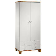 Unbranded Apsley 2 door 2 drawer Wardrobe, White Painted