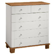 Unbranded Apsley 4   2 drawer Chest, White Painted and Pine