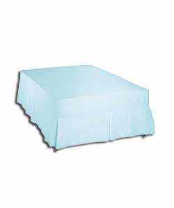 Aqua Plain Dyed King Size Box Pleat Valance.