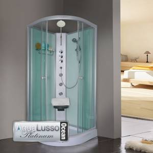 Unbranded Aqualusso Crystal Shower Cabin 1000mm OCEAN
