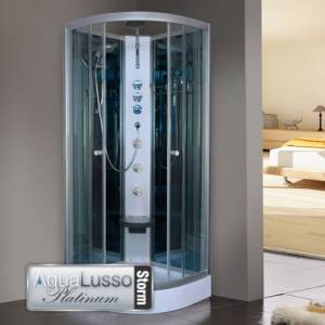 Unbranded Aqualusso Crystal Shower Cabin 1000mm STORM