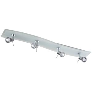 A dimmable ceiling fitting with 4 dimmable chrome