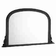 Unbranded Arch Overmantle Black Mirror 110x90cm
