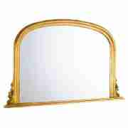 Unbranded Arch Overmantle Gold Mirror 110x90cm