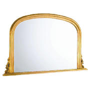 Unbranded Arch Overmantle Mirror, Gold, 120X78cm