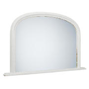 Unbranded Arch Overmantle Mirror Off White 31x47