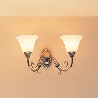 Arden Double Wall Light Antique Brass Finish