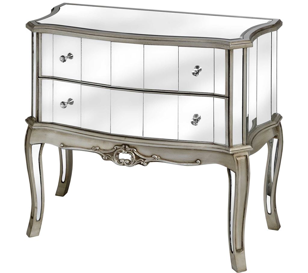 Unbranded Argente Mirrored Two Drawer Chest