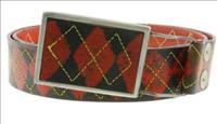 Unbranded Argyle Rectangle - Argyle Leather Belt by Jon Wye