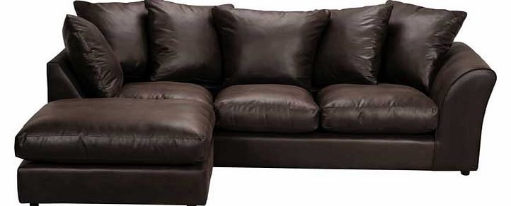 The Arnie Leather and Leather Effect LH Corner Sofa boasts subtle styling with a leather and faux leather combination that looks the part in your home. Spacious. comfortable seating makes this ideal for any modern home. Universal feet make this sofa 
