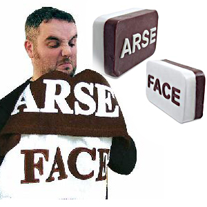 Unbranded Arse Face Towel and Soap - Buy One Get One Free