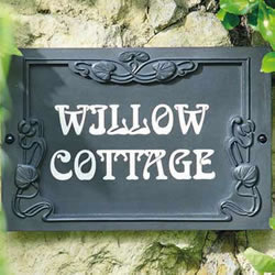 Art Nouveau House Plaque