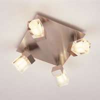 Artemis 4 Light Square Halogen Spotlight Brushed Chrome Finish