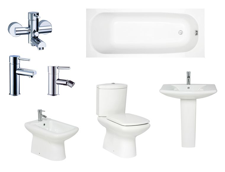 Unbranded Artis Suite Package A-a (basin wc acrylic bath taps bidet)
