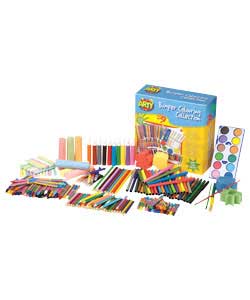 Only at Argos. Contents include : 30 mini colouring pencils, 40 fibre pens, 48 wax crayons, 24
