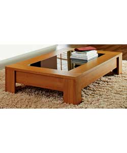 Size (L)124, (W)78.8, (H)27.5cm.Wanut finish with toughened black glass top.Weight 25kg.Self assembl