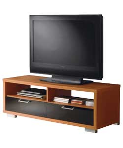Unbranded Arty High Gloss TV Unit - Walnut Effect