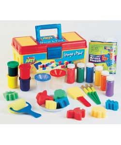 Only at Argos. Contents include 8 shaped sponges, 8 poster paints, 2 jumbo brushes, 2 paint
