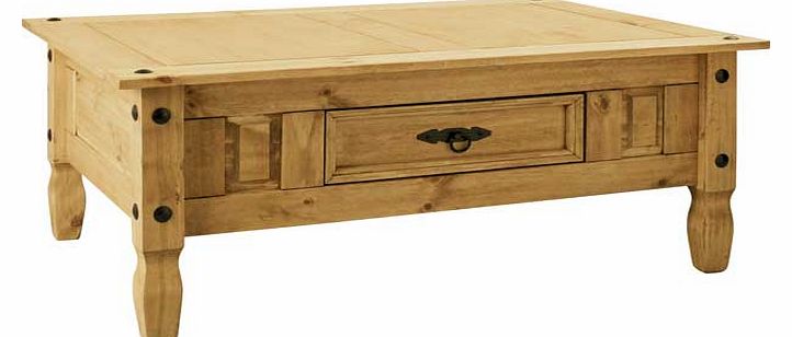 Unbranded Aruba 1 Drawer Coffee Table - Light Solid Pine