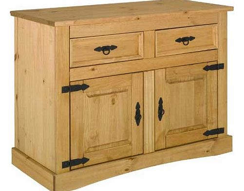 This beautifully designed. conventional sideboard from the Aruba collection is both robust and stylish. With its tasteful. solid pine wood complemented by antiqued style handles creating an elegant feel. Ideal for displaying pictures and additional l