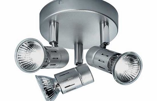 With a thoroughly modern appeal. this stunning Asber mini spotlight finished in sleek chrome. promises to illuminate any room beautifully. Adjustable spotlight heads. Drop 13.5cm. Diameter 11cm. IP rating 20. Bulbs required 3 x 50W GU10 halogen (incl