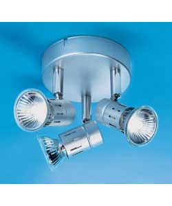 Unbranded Asber 3 Light Silver Round Mini Plate