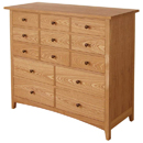 Ash 13 drawer chest of drawers furniture