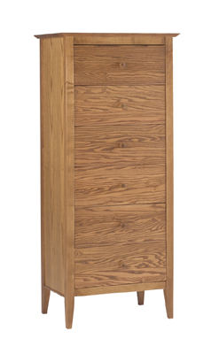 ASH 6 DRAWER TALL CHEST OF DRAWERS FROM THE CORNDELL METROPOLITAN RANGE IN A TAN FINISH