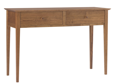 ASH 2 DRAWER DRESSING TABLE FROM THE CORNDELL METROPOLITAN RANGE IN A GOLD FINISH