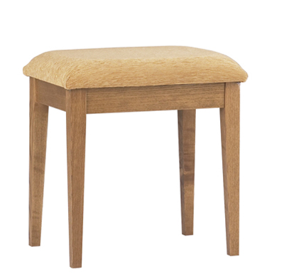 ASH UPHOLSTERED STOOL FROM THE CORNDELL METROPOLITAN RANGE IN A TAN FINISH