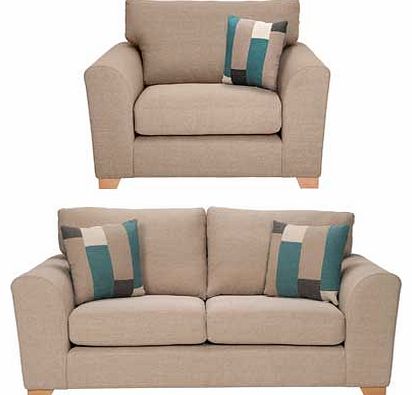 Unbranded Ashdown Large Sofa and Snuggler - Taupe