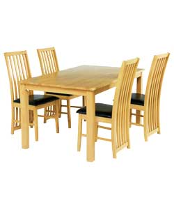 Unbranded Ashleigh Solid Wood Dining Table and 4 Chairs