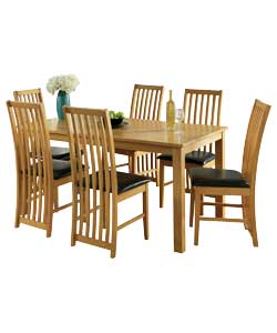 Unbranded Ashleigh Solid Wood Dining Table and 6 Chairs
