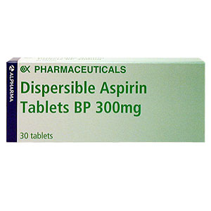 Aspirin Dispersible Tablets 300mg - Size: 30