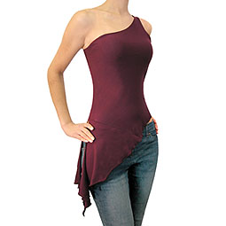 Asymmetric Fluted Tail Top