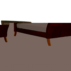 Sumptuous bedstead covered in smooth bi-cast leather, with a thin coating of polyurethane for